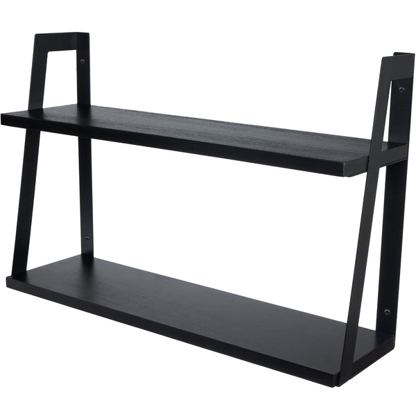 Peter's Goods - 2-Tier Modern Black Shelves