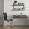 2-Tier Modern Grey Shelves - Office