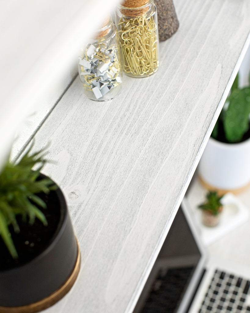 Rustic White Floating Shelves