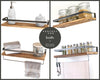 Rustic Floating Shelves with Guard Rail, Antiqued Silver