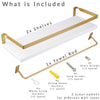 Peter's Goods Modern Brass Floating Shelves with Guard Rail - What is included